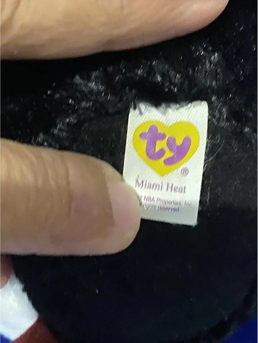 Ty Miami Heat Round Bear Beanie Baby 2012